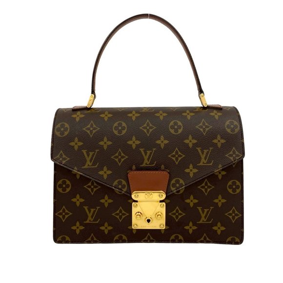 LOUIS VUITTON Handbags - LOUIS VUITTON Concorde Monogram Logo Leather Mini Handbag, Brown, 121-1
